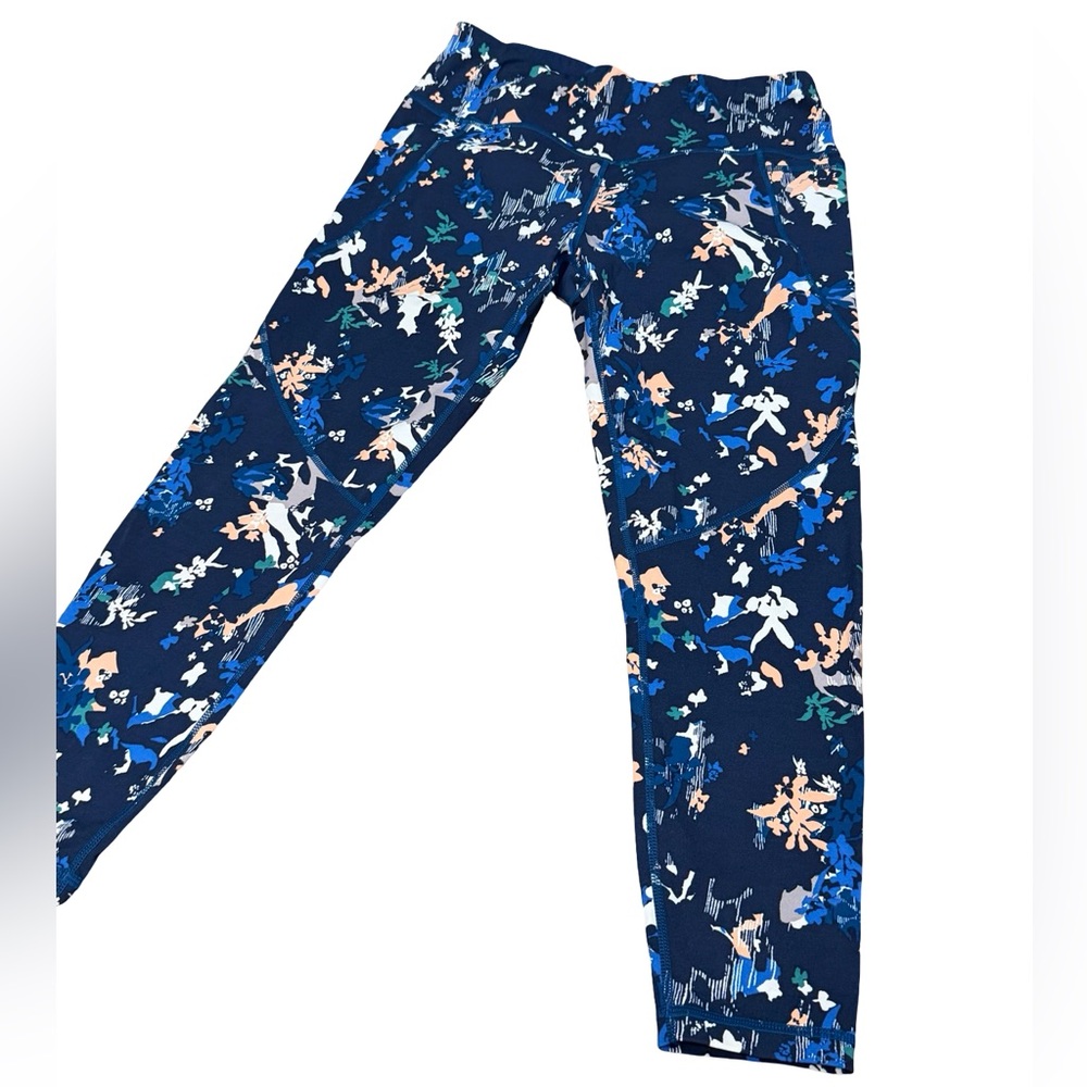 ✨ Sweaty Betty Power 7/8 Leggings Navy Floral Print Size M Sculpting Activewear - Picture 3 of 12